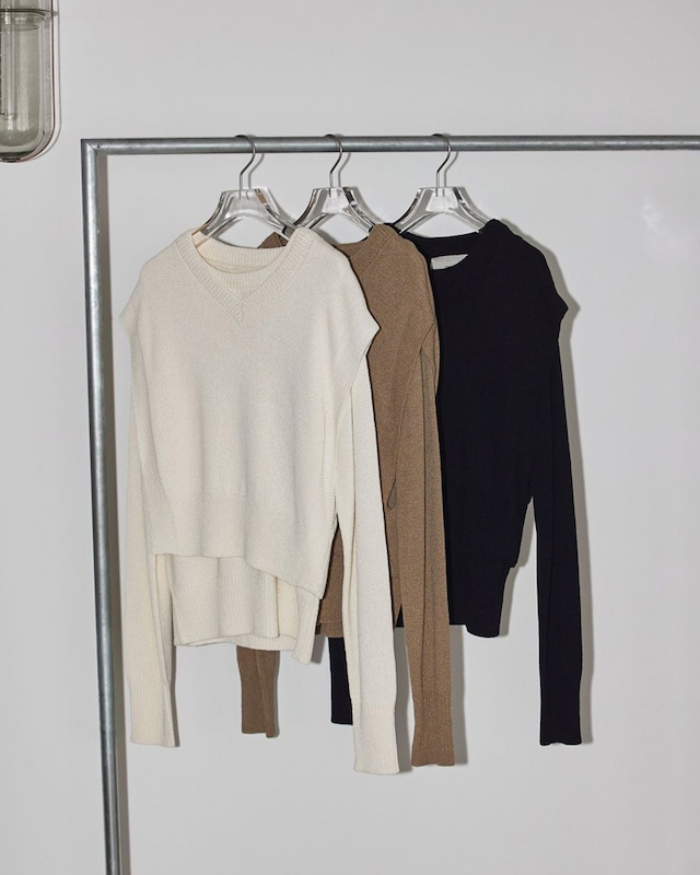 【SALE】【20%OFF】【送料無料】Layered Slit Knit [TODAYFUL] /12310505