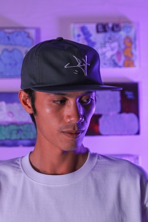 "RX"Signature 5-Panel Snapback [CHARCOAL]