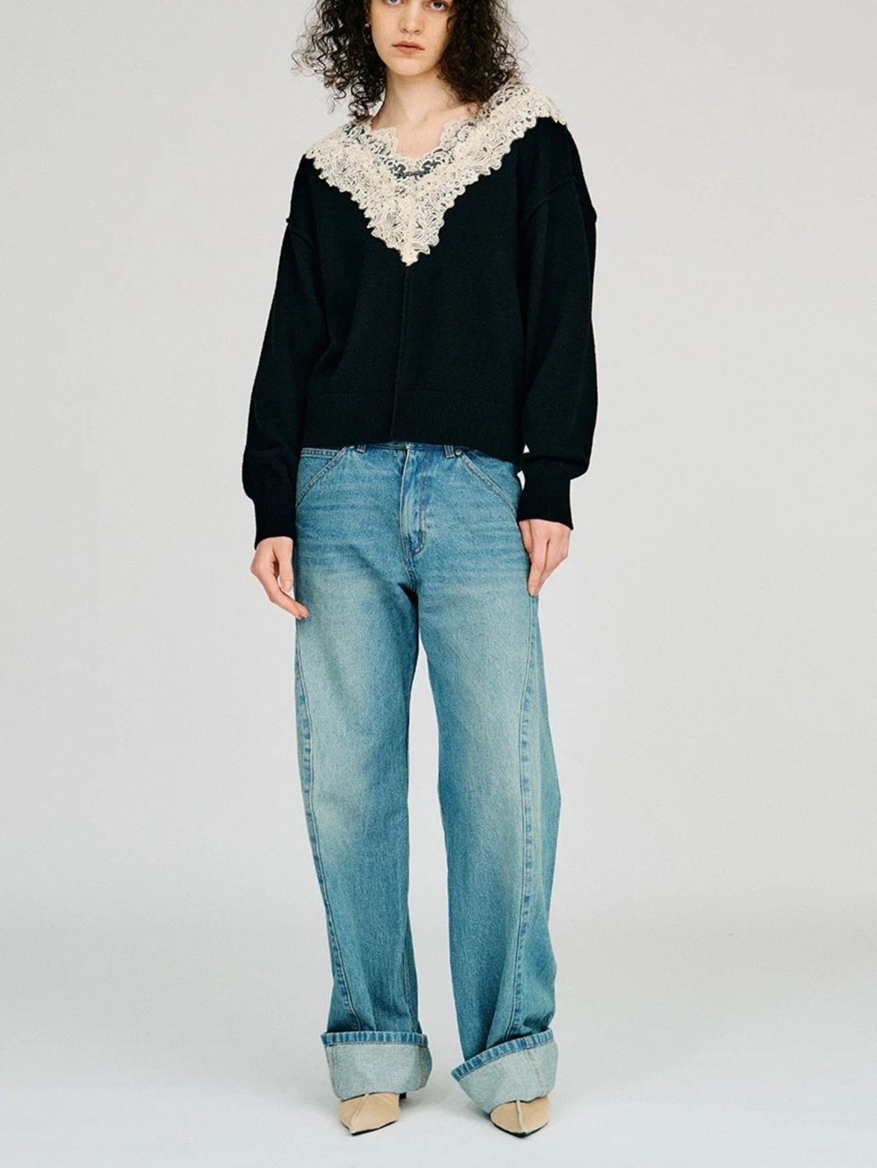 【26AW | WOMEN】PRANK PROJECT プランクプロジェクト / トップス / V-Neck Lace Knit. 31262365904 - 2