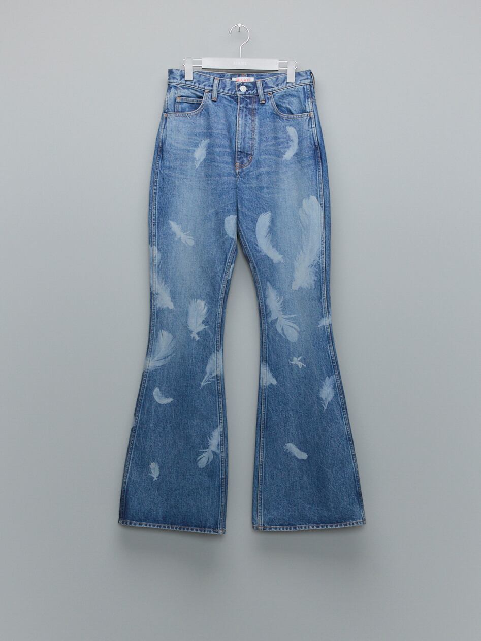 パンツ MASU FEATHER BELL-BOTTOM JEANS INDIGO 24AW】 MASU 