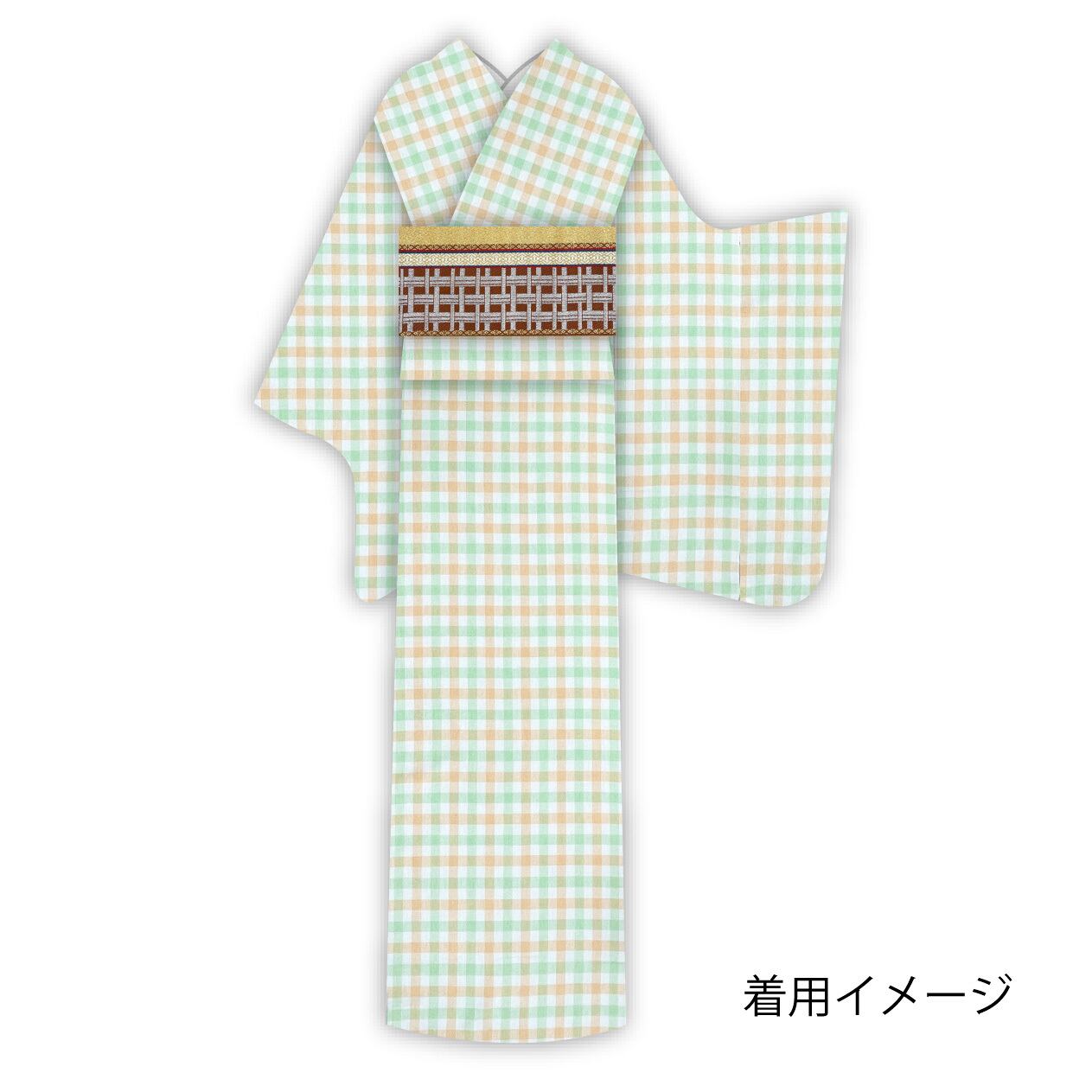 伊勢木綿 臼井織布 格子 黒 赤 チェック 着物 着尺 反物（仕立て上がり  