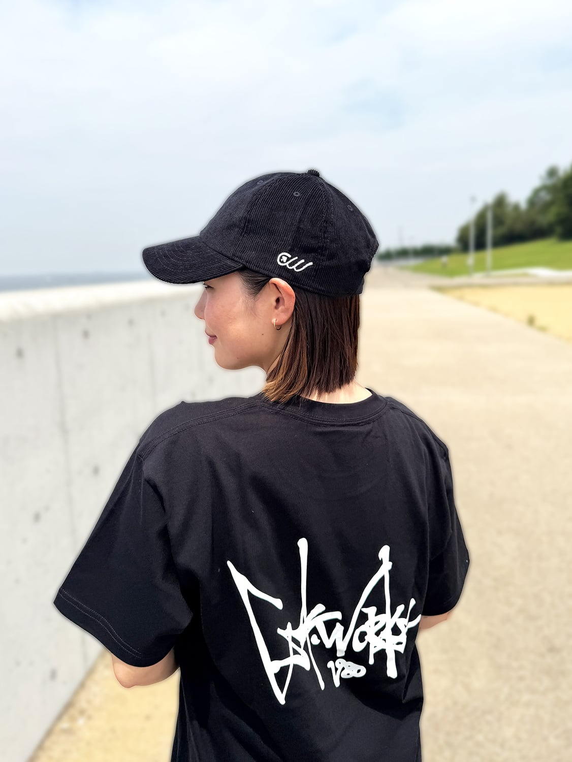 コーデュロイキャップ ブラック ロゴ横 | CSK.works オンライン