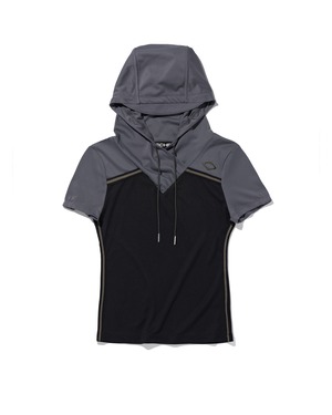[MSCHF] SHIRRING HOODED JERSEY TOP_BLACK ミスチーフ 正規品 韓国ブランド 韓国ファッション 韓国代行 韓国通販 mischief 日本 店舗