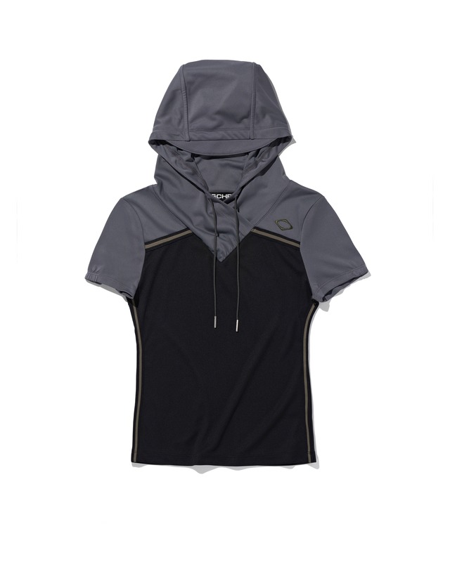 [MSCHF] SHIRRING HOODED JERSEY TOP_BLACK ミスチーフ 正規品 韓国ブランド 韓国ファッション 韓国代行 韓国通販 mischief 日本 店舗
