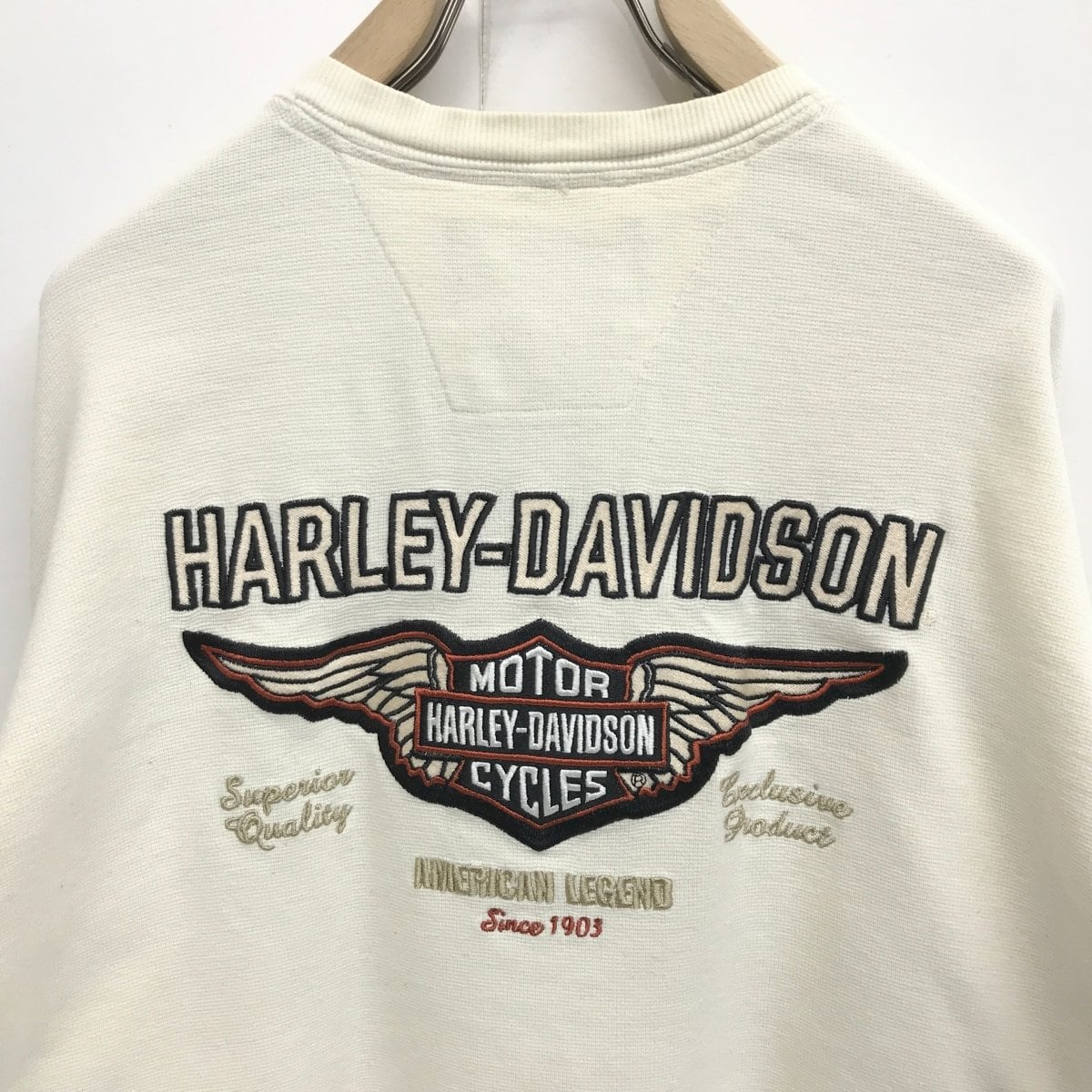 90 Harley Davidson L ハーレーダビッドソン Tシャツ ロンT肩幅52cm