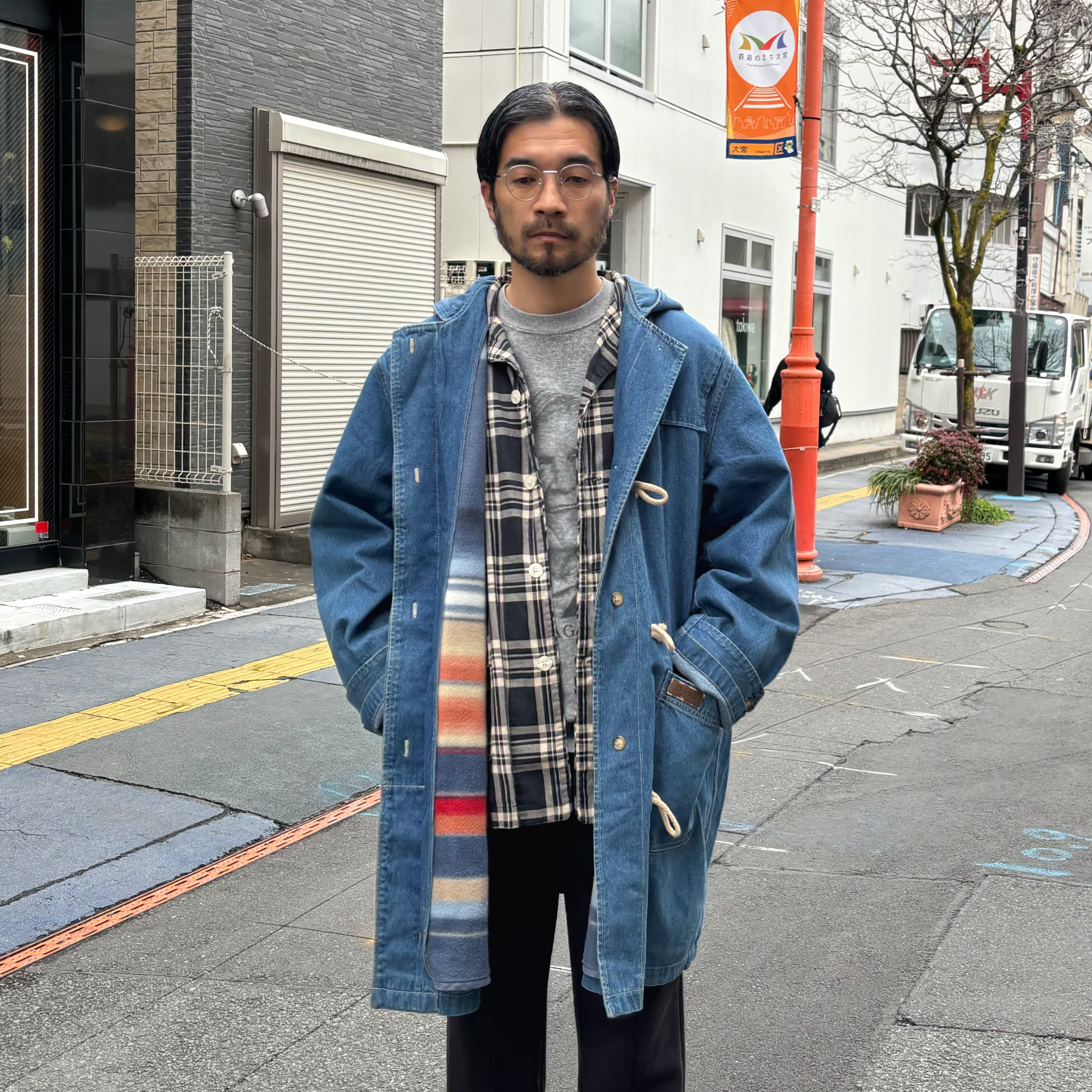 90's Denim & Co. Denim Duffle Coat 2X / デニムアンドコー 90's Denim & Co. Denim Duffle Coat 2X / デニムアンドコー