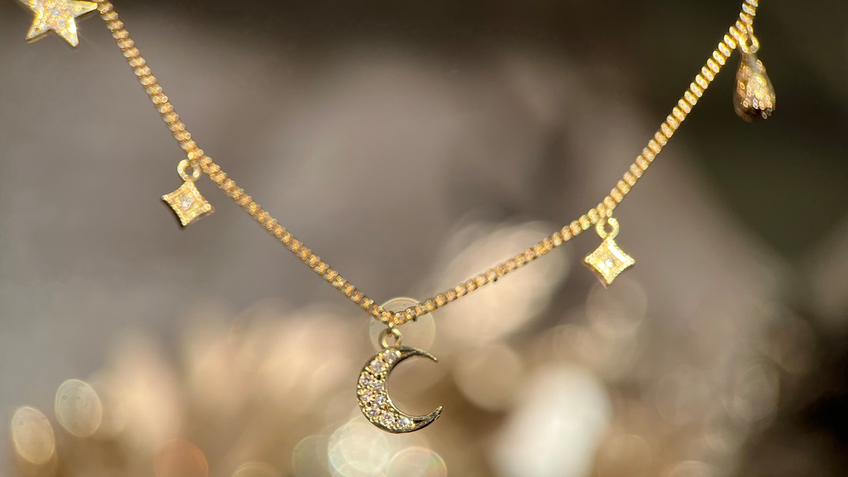 symbol] moon star charm necklace | Indabia / インダビア