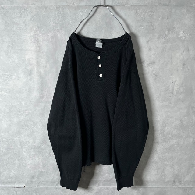 #6624 henryneck design waffle cotton shirt