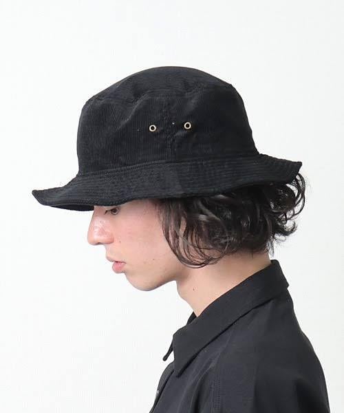 2025年 10月中発送予定）受注生産 everyday Corduroy Bucket Hat／ブラック（NEWHATTAN コーデュロイ バケット ハット）