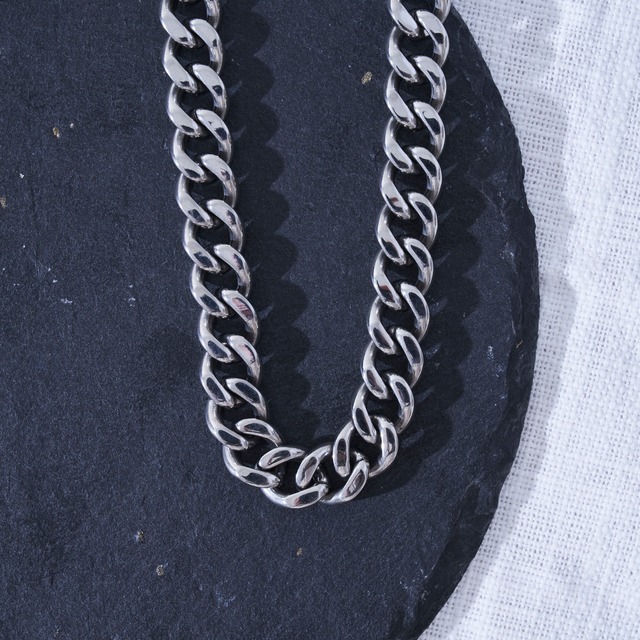 316L  ( サージカルステンレス )  chain necklace 12mm【SILVER】#n27