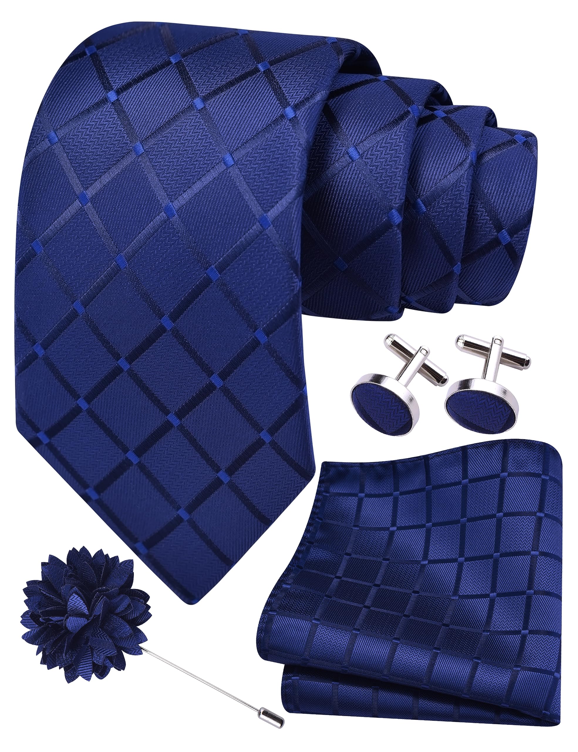 GUSLESON Mens Solid Plaid Velvet Pre-Tied Adjustable Bow