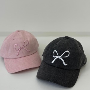 RIBBON EMBROIDERY CAP -2color-