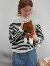 Duveteux Wool-Blend Border Knit F0869