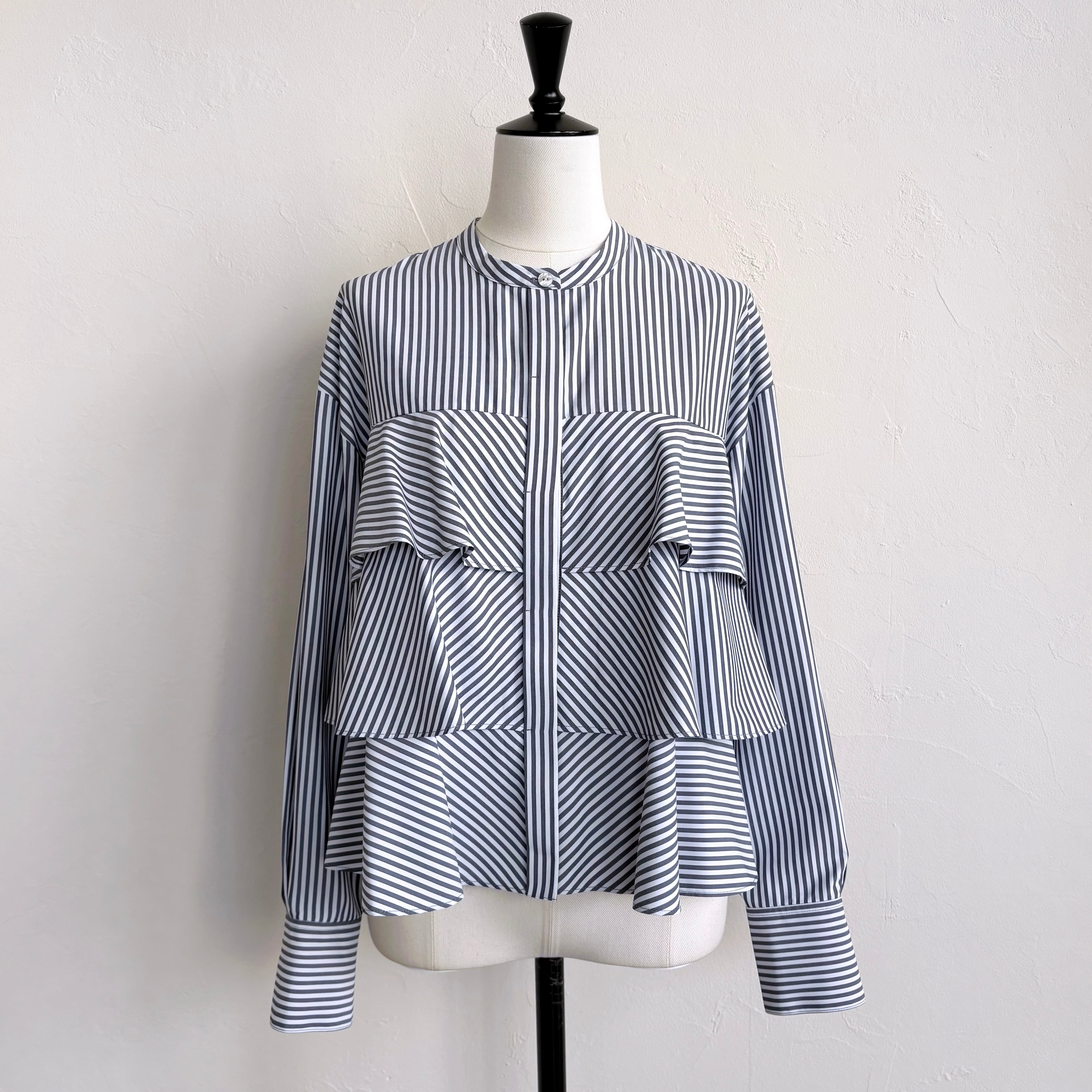 SELECT〉フロントティアードストライプシャツ L-6060 | SYSORUS