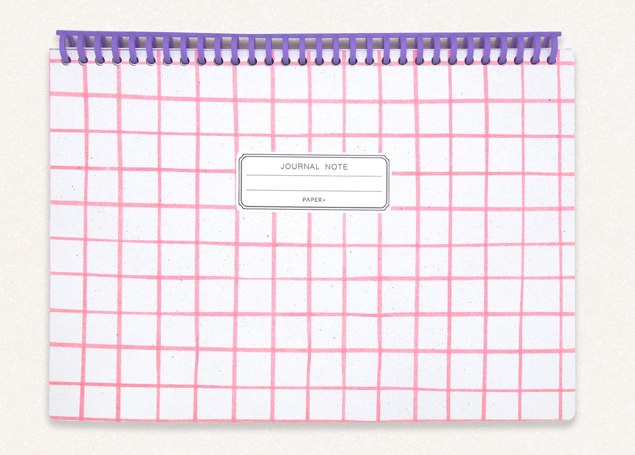 A4ジャーナルノート/格子 PINK