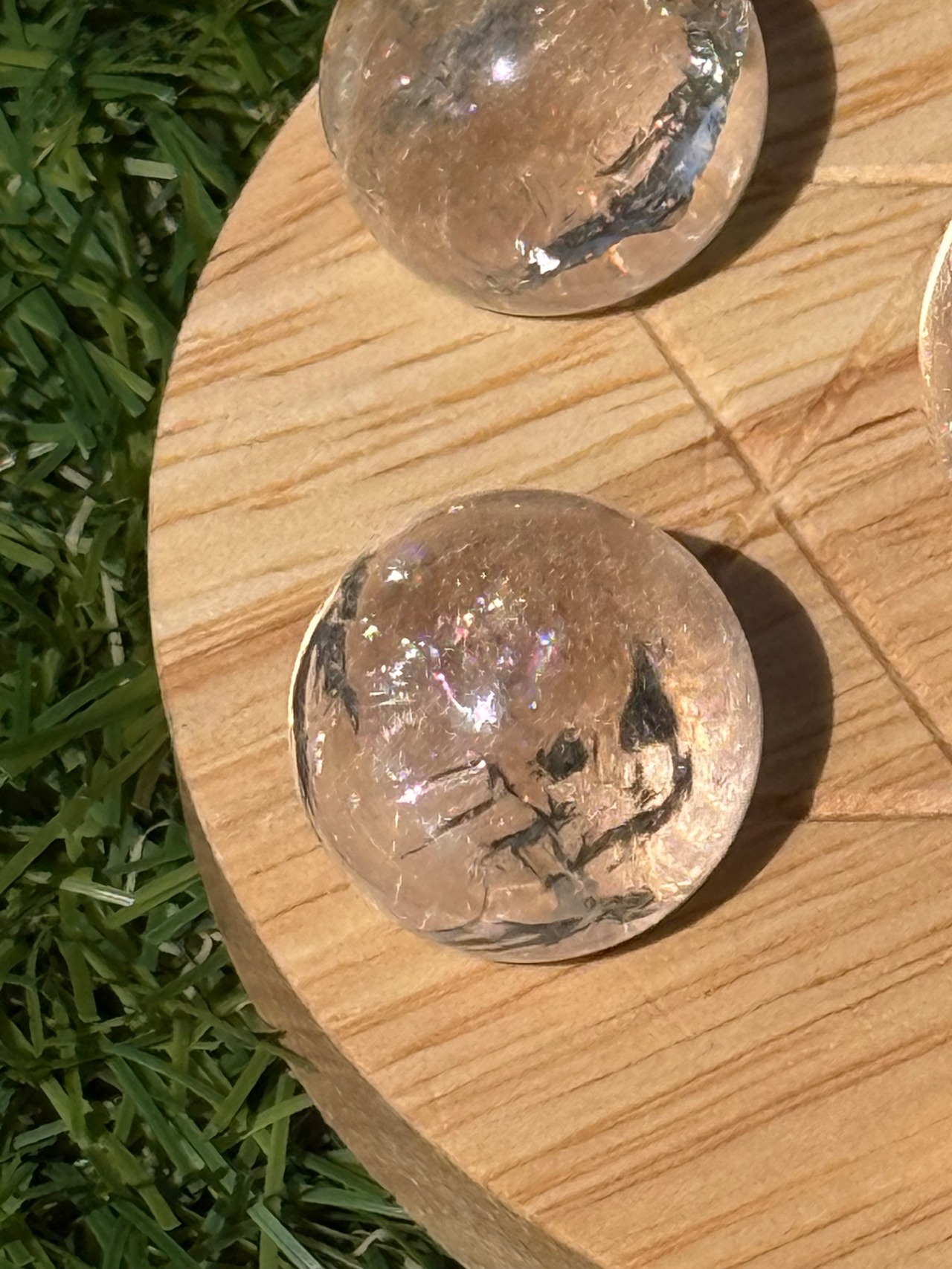 七星陣・空間浄化セット⭐️アイリスクォーツスフィア七星陣セット☪️木製台座10cm［SS1]・画像6
