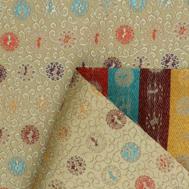 孔雀丸唐草文錦【S】