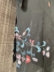 Black Longcoat See-through 638 (夏用着物)