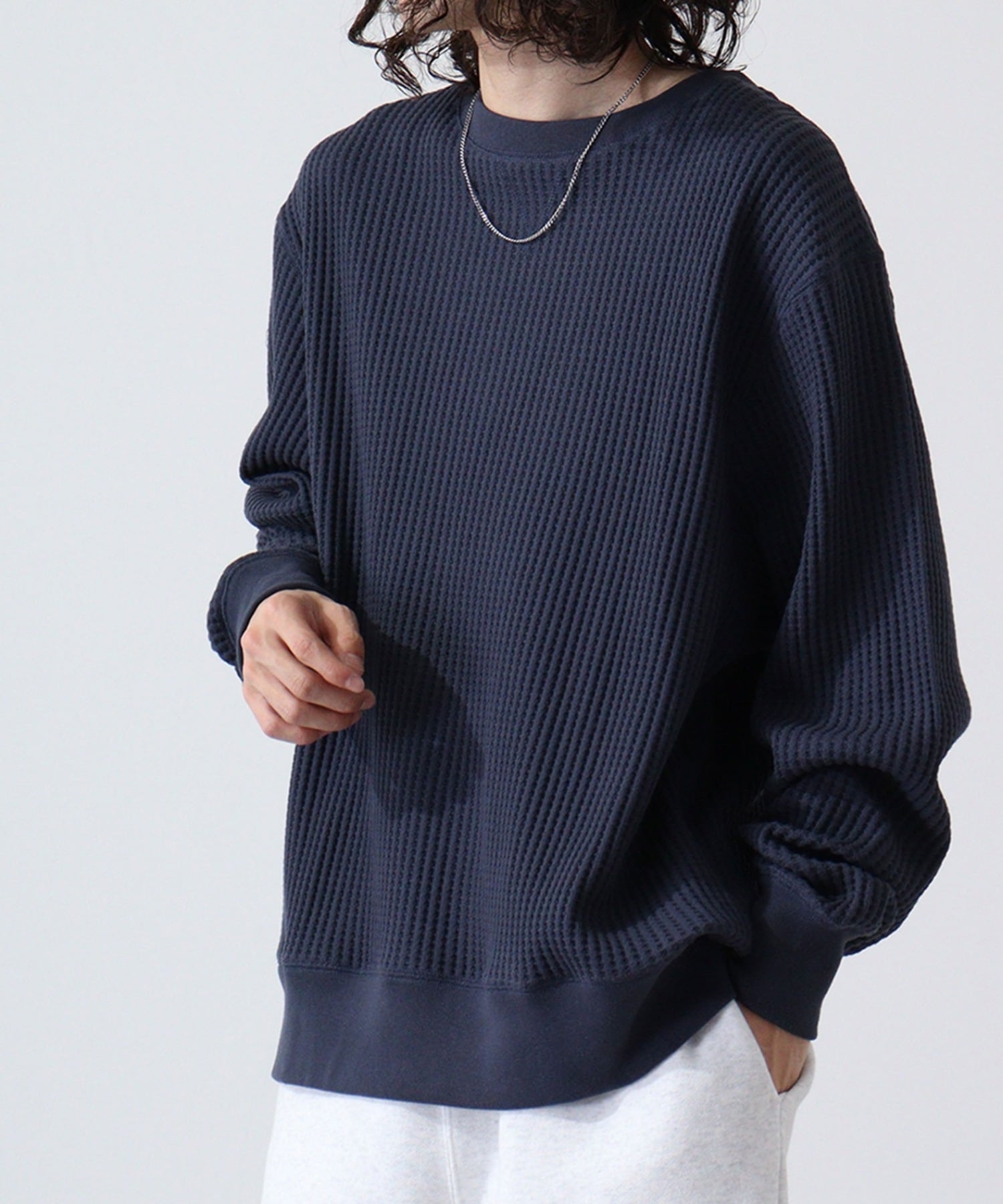 未使用☆25AW☆Biella Yarn ワイドクルーネックプルオーバー クルーネックニット【ゼロプレッシャー】 (ZEKN4101-01) | ZERO