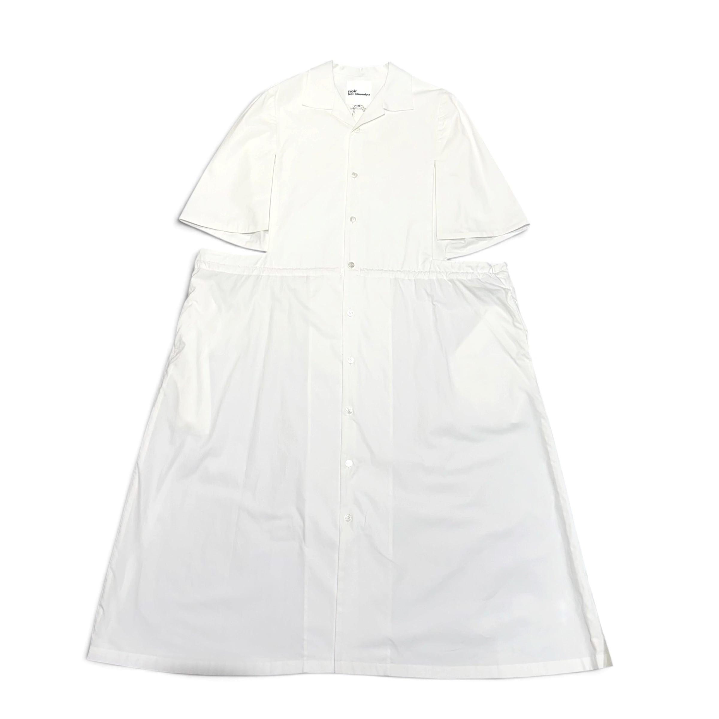 noir kei ninomiya シャツワンピース ホワイト ノワールケイニノミヤ