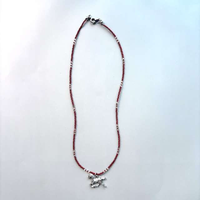 vintage beadsのネックレス horse(x011)