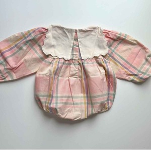 ＜BEBE ORGANIC＞ Lucy Romper チェック ロンパース
