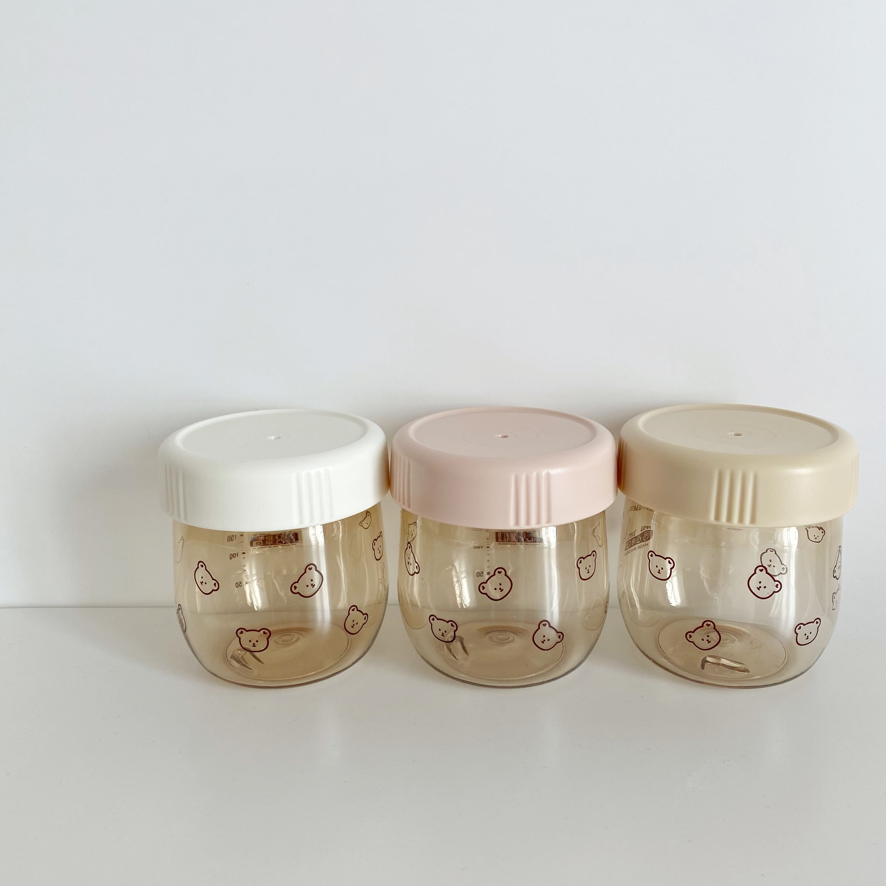 くまさん柄離乳食容器(250ml)3個セット | イブル&Baby Fabric