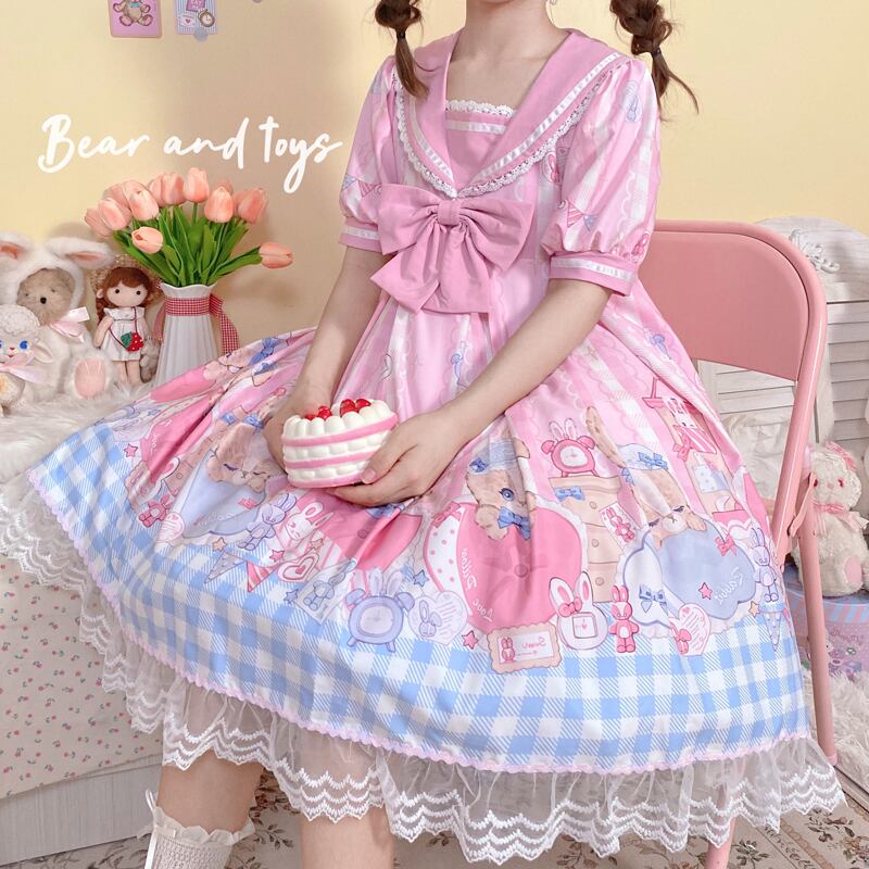 ゆめかわ うさ耳付き ロリィタワンピース Wanpi3 ゆめかわガール
