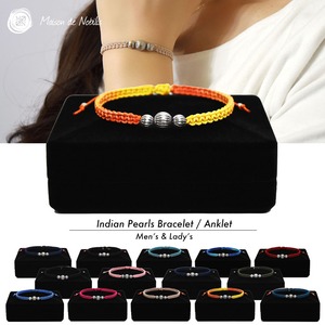 【インディアンジュエリーを24時間毎日つけっぱなしで海でもお風呂でも使える！】Indian Pearls Bracelet / Anklet【品番 26S2014】