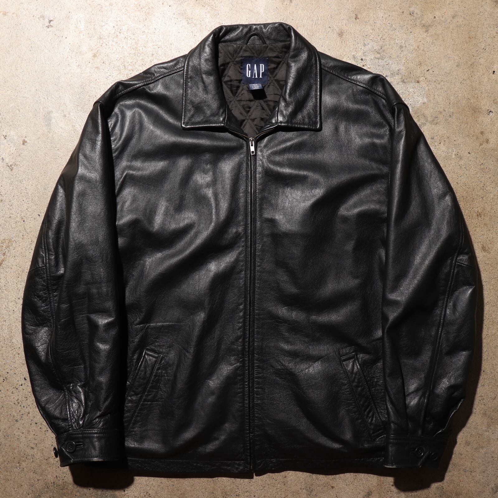 優良皮革 2XL 美品 OLD GAP 本革レザージャケット オールドギャップ 