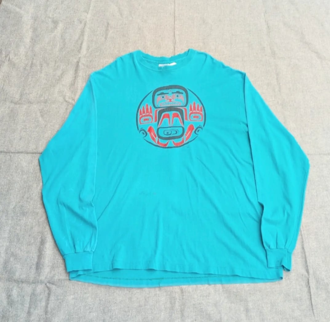 80s hanes Bigサイズ " HAIDA " art print l/s tee 小岩店