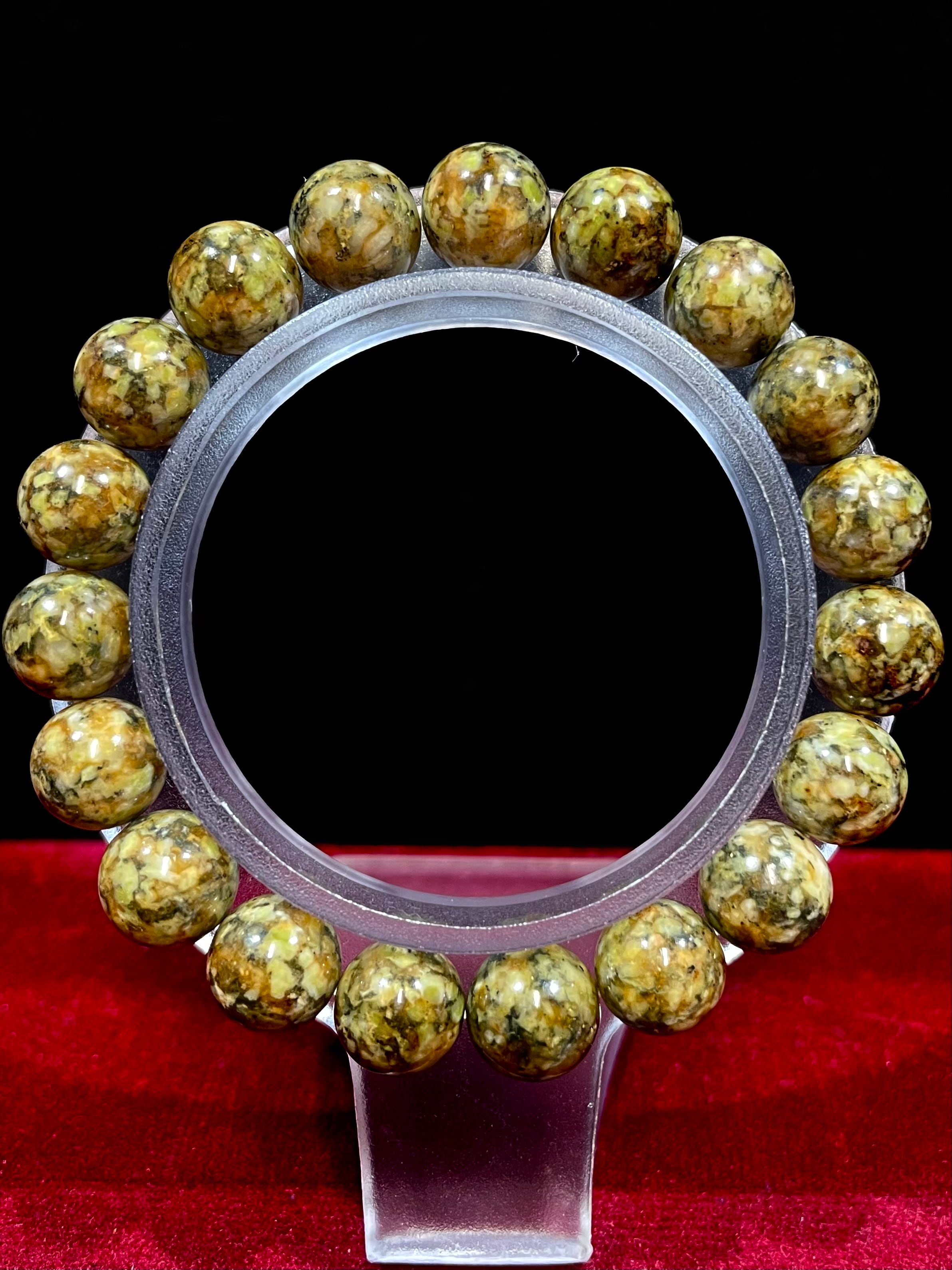 2) 超ゼロ磁場パワー!「蓮花山」無限大♾️ブレスレット10mm(グリーン)