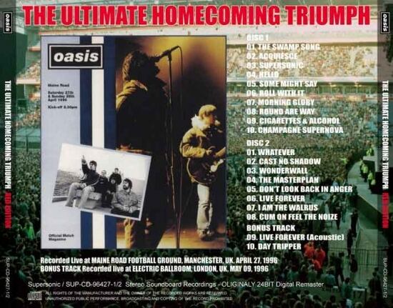 OASIS / THE ULTIMATE HOMECOMING TRIUMPH RED EDITION (2CD