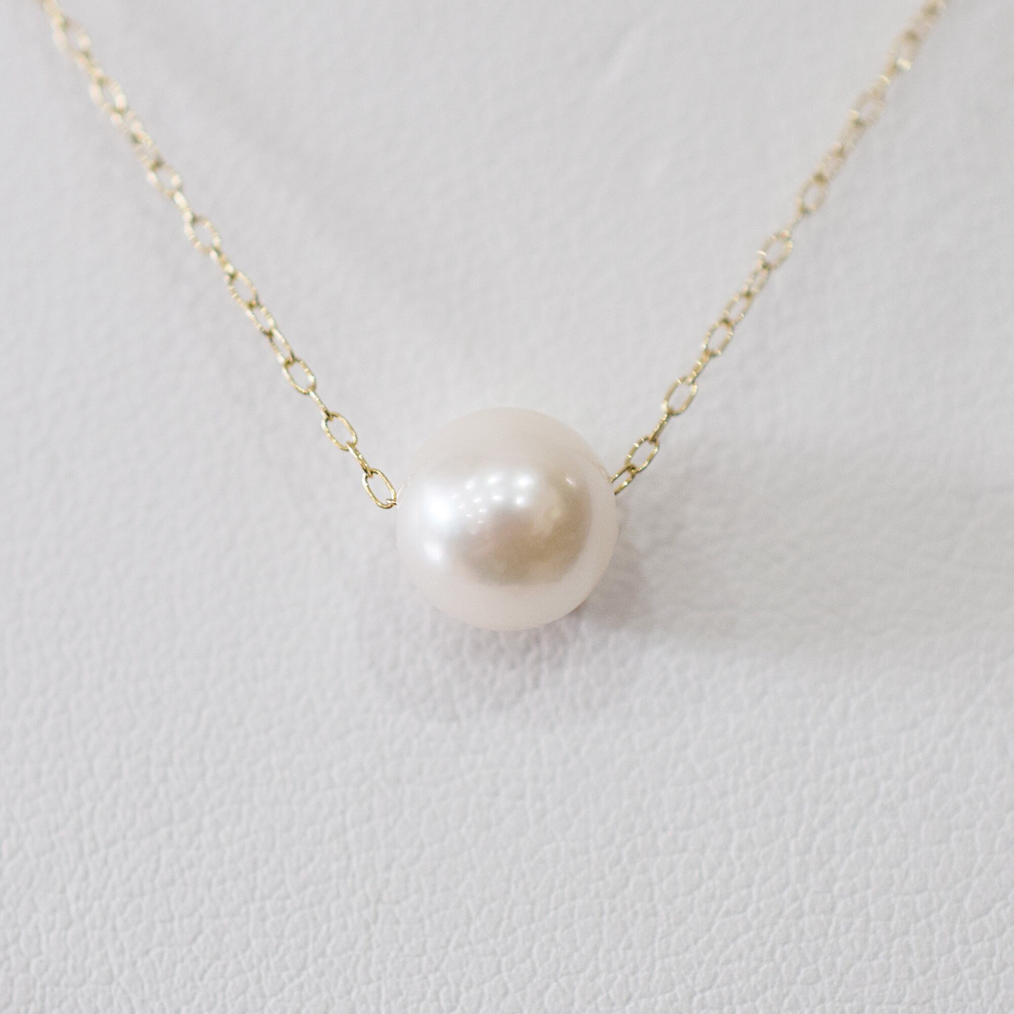 pearl647］7.5mm - 8mm 1粒 ネックレス ホワイトピンク あこや真珠