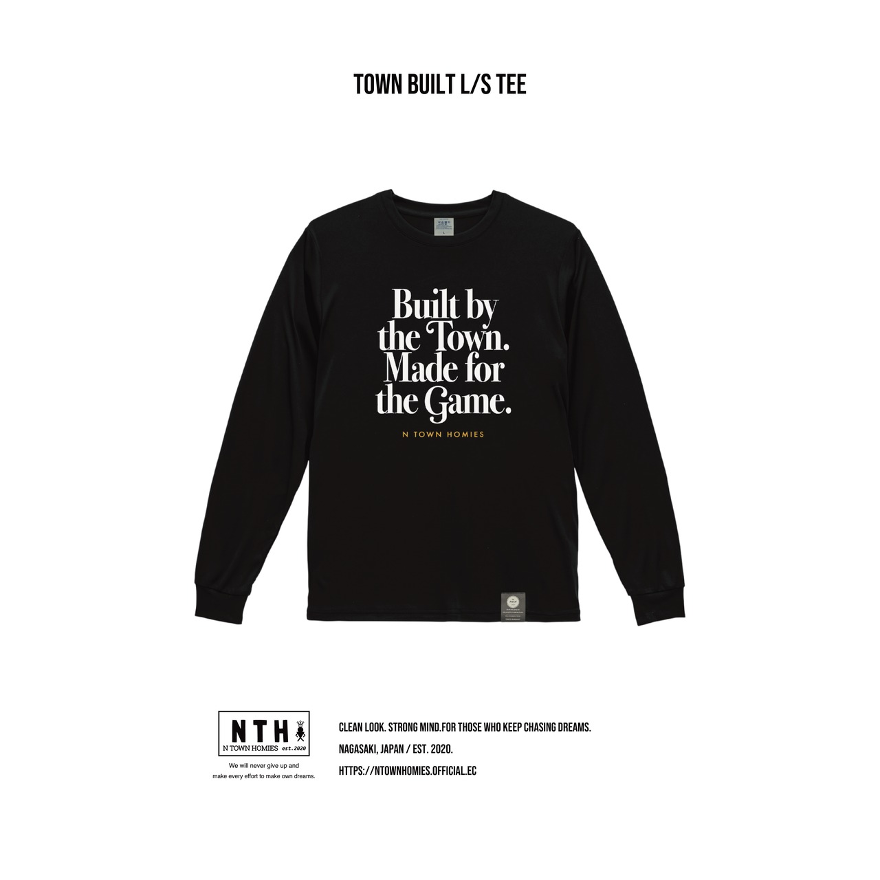 TOWN BUILT L/S TEE color Black - 1