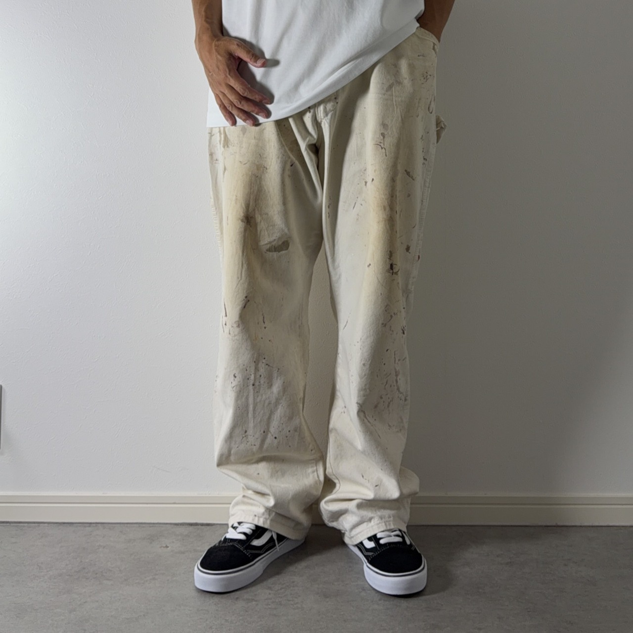 Dickies Sherwin-Williams white painter pants [W42L31相当] 古着 - 14