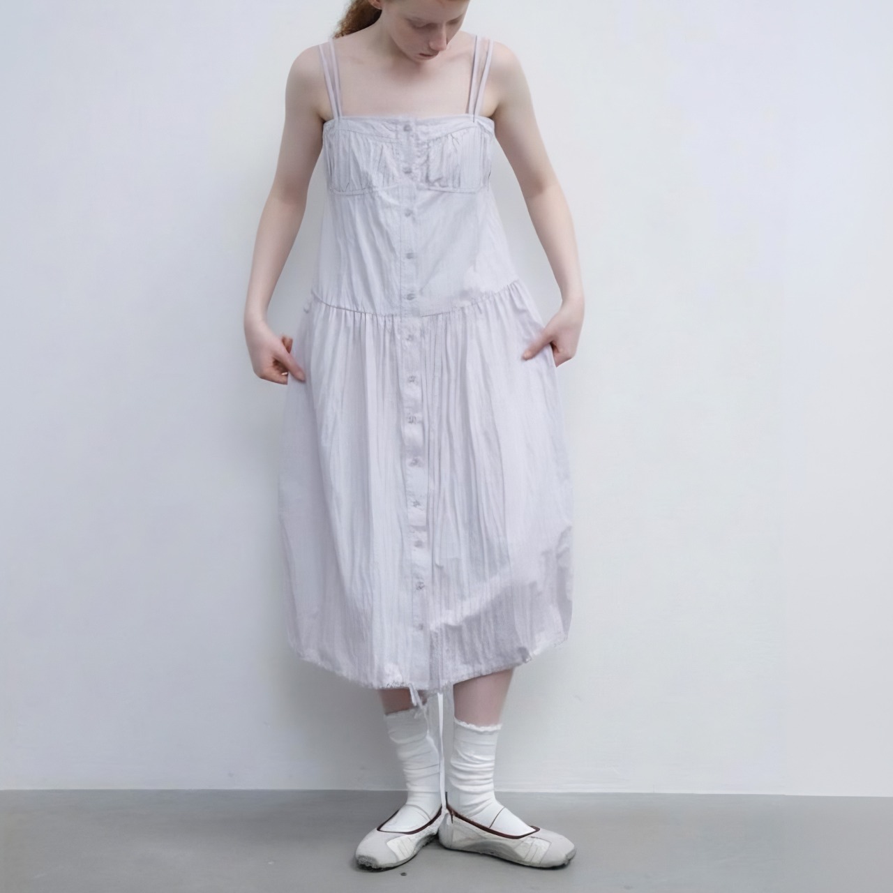 Froncé Drawstring Camisole Dress F0651