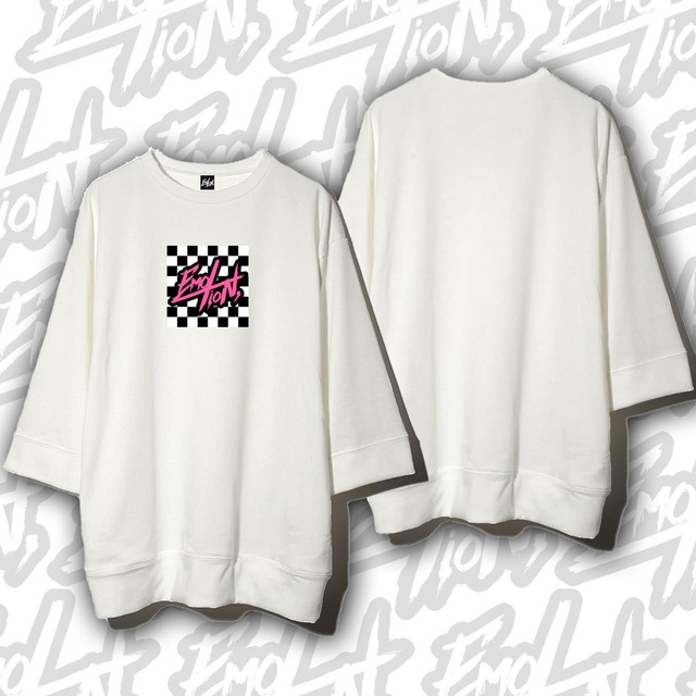 EmotioN Flag Checked D.S.Sweat [WHITE]