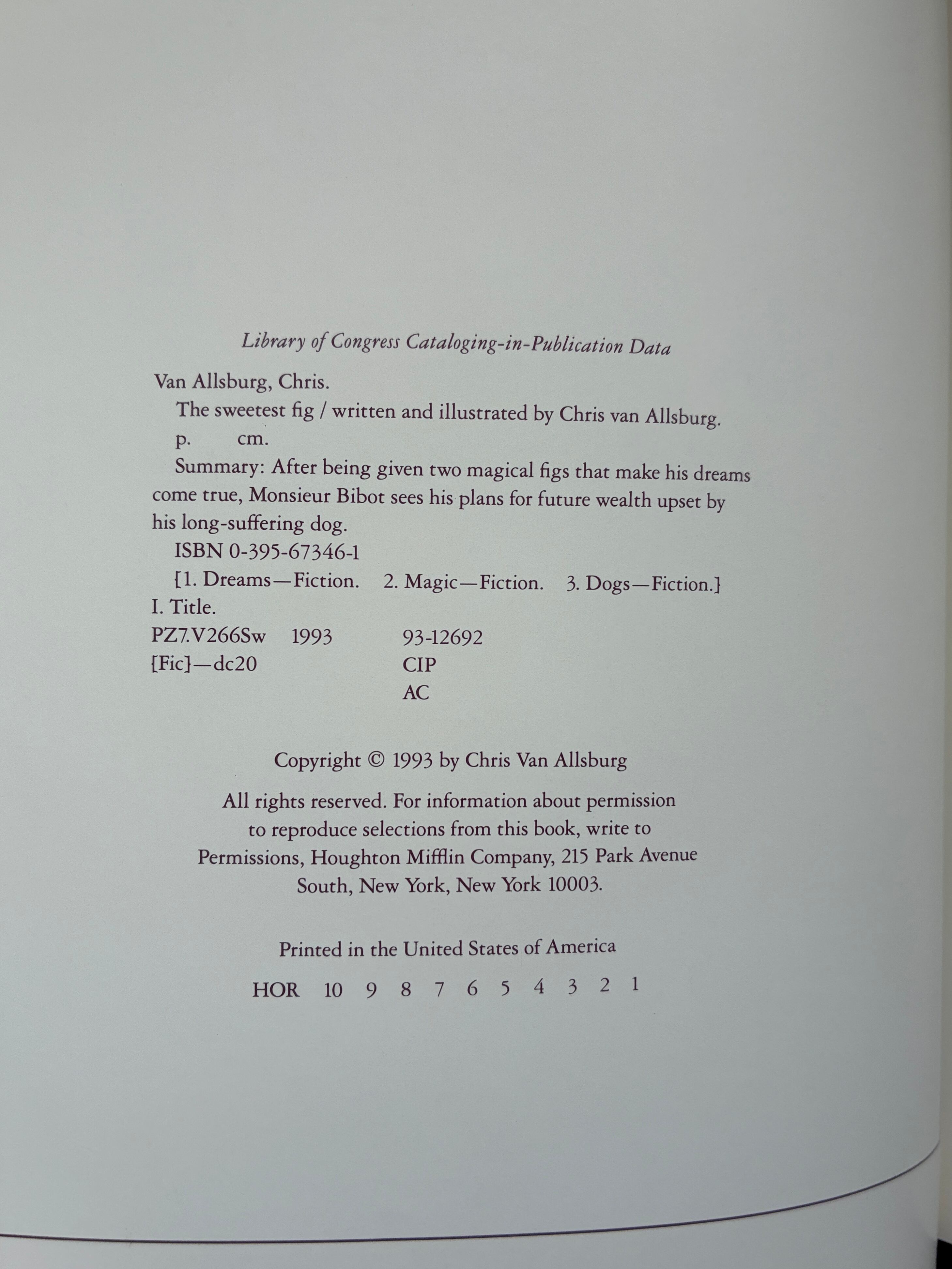 The Sweetest Fig (邦題「まさ夢いちじく」)