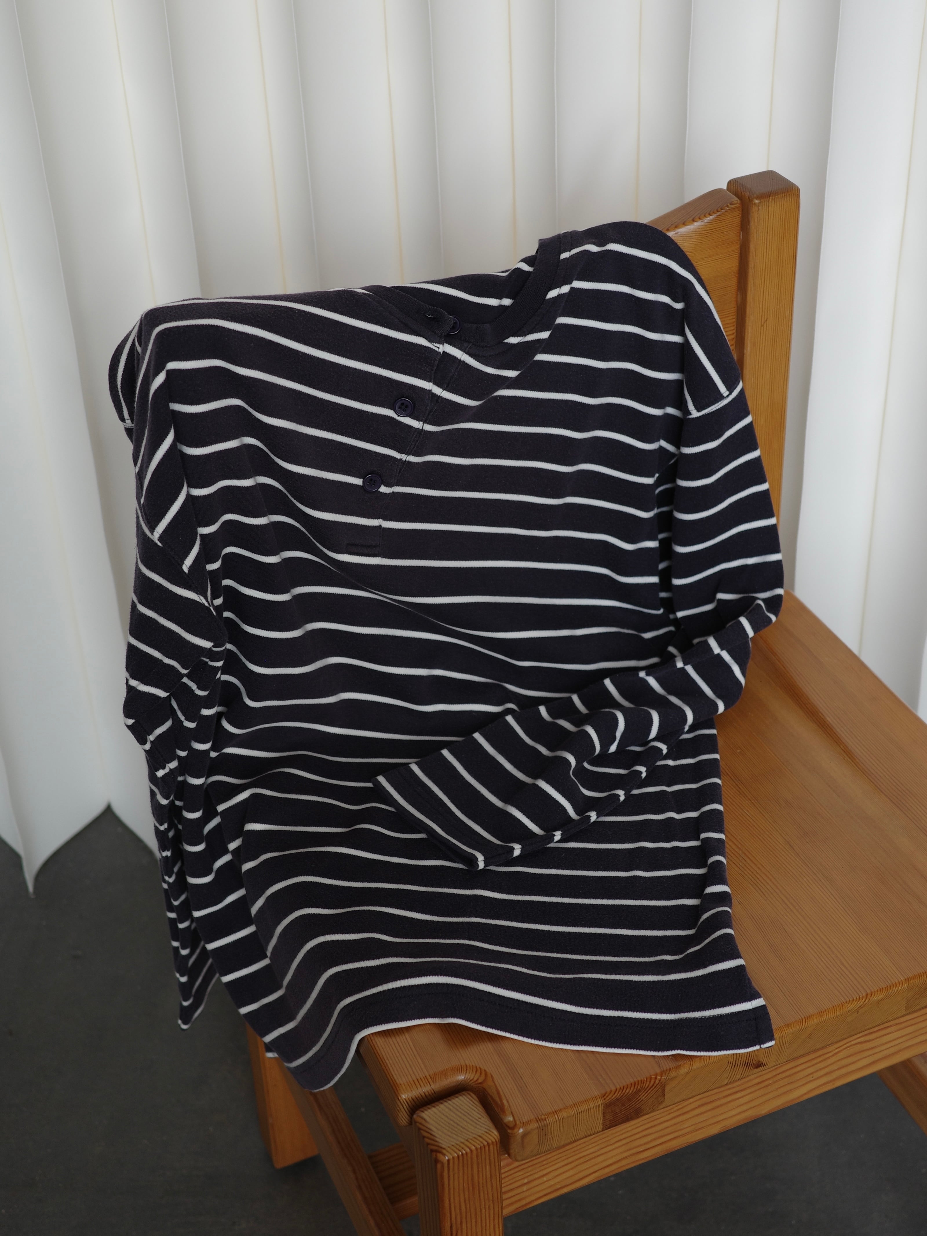 vintage〉henry neck border tops | CherLife