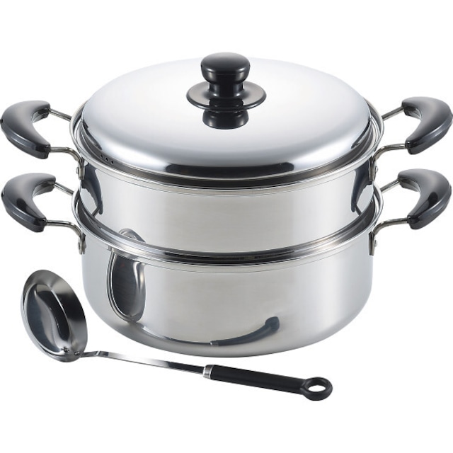 ★陳建一 二段蒸し器(26cm)お玉付