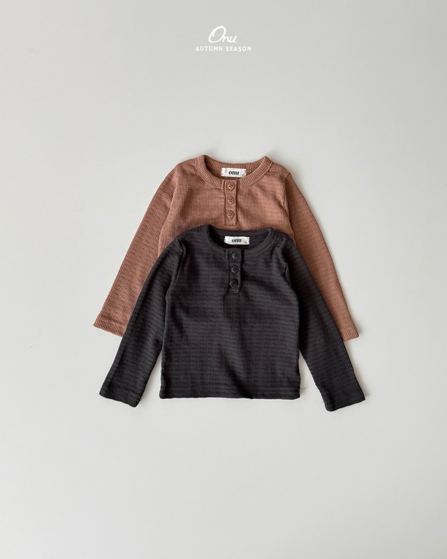 cracker button tee【onu】※9月中旬発送予定