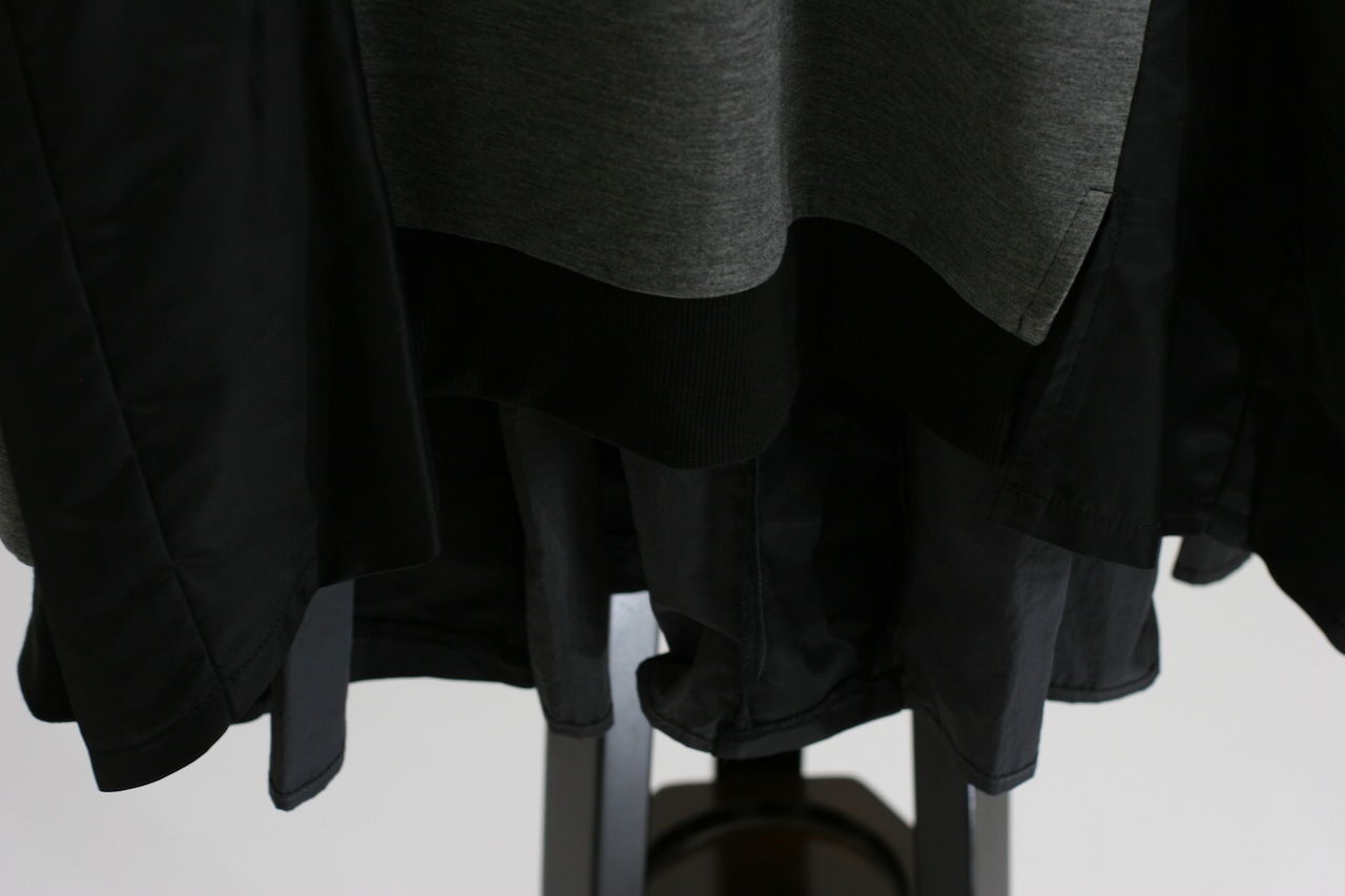 【Parc.1】Back pleats layered hoodie(102-076322)