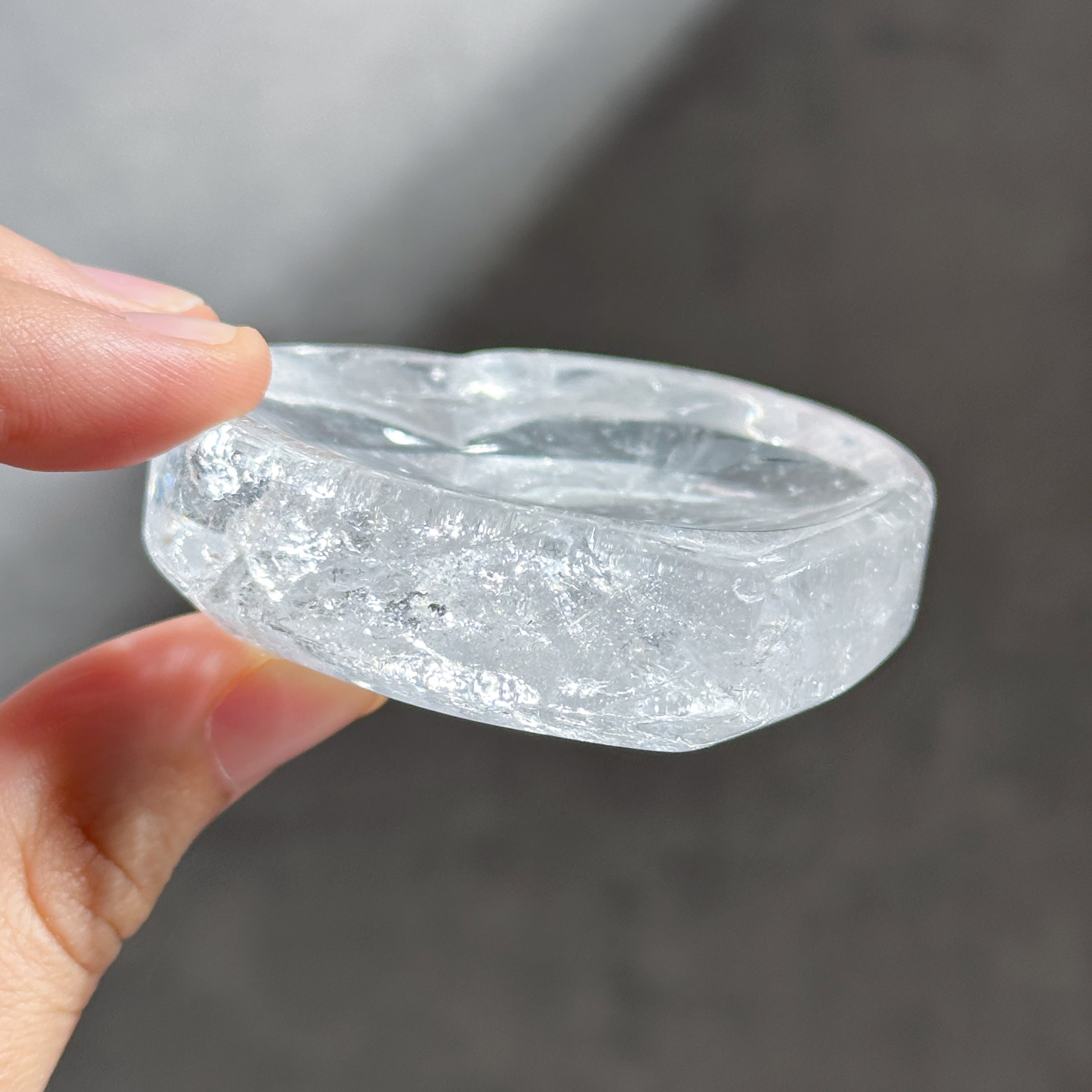クリアクォーツハート型のうつわ 43◇ Clear Quartz ◇ 天然石・鉱物