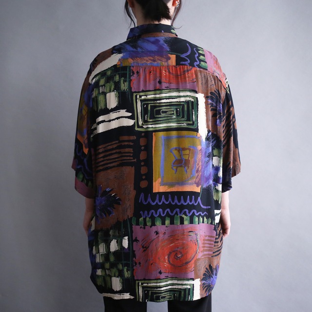 mysterious coloring art graphic loose h/s shirt