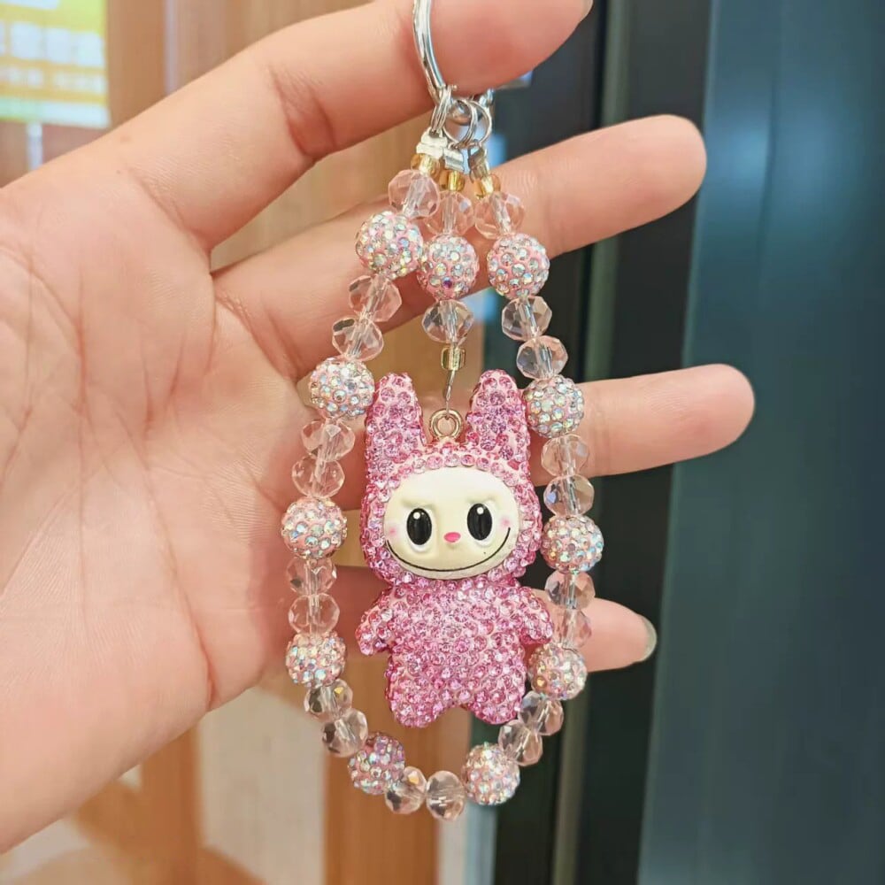 究極の輝き✨Labubu クリスタル キーホルダー 高級感あるキラキラ