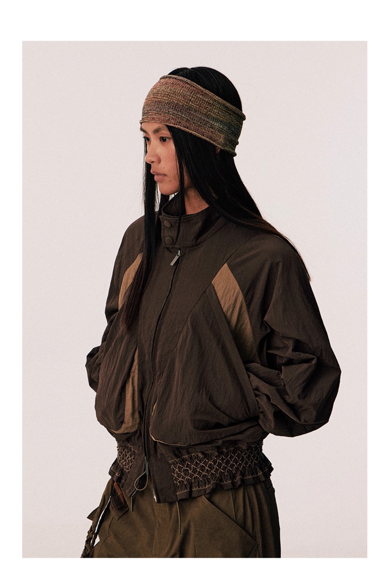 CONP Knitting Patchwork Raglan Jacket