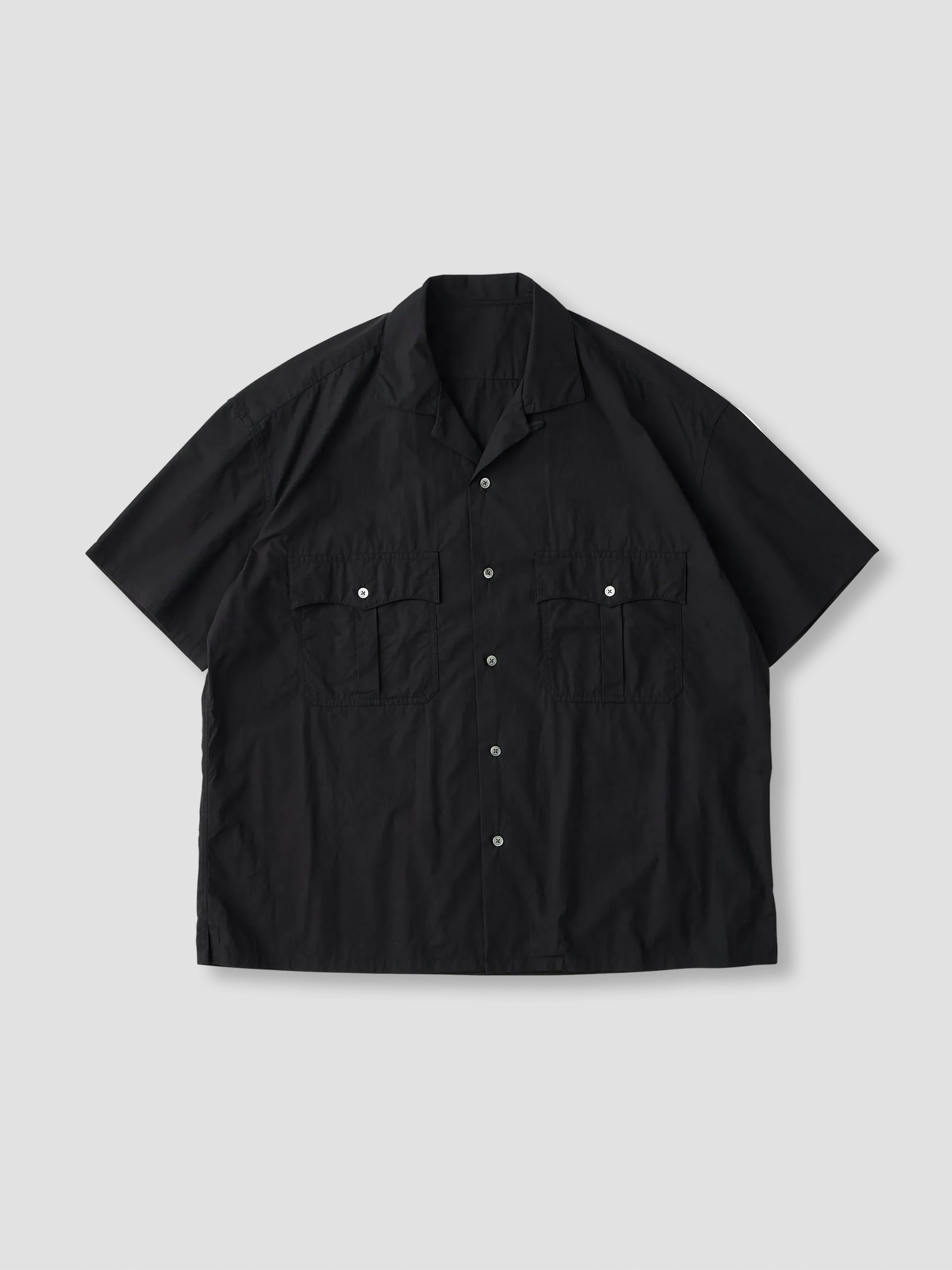 PORTER CLASSIC KEROUAC TRAVELER'S SHIRT BLACK PC-016-3984 | BEST
