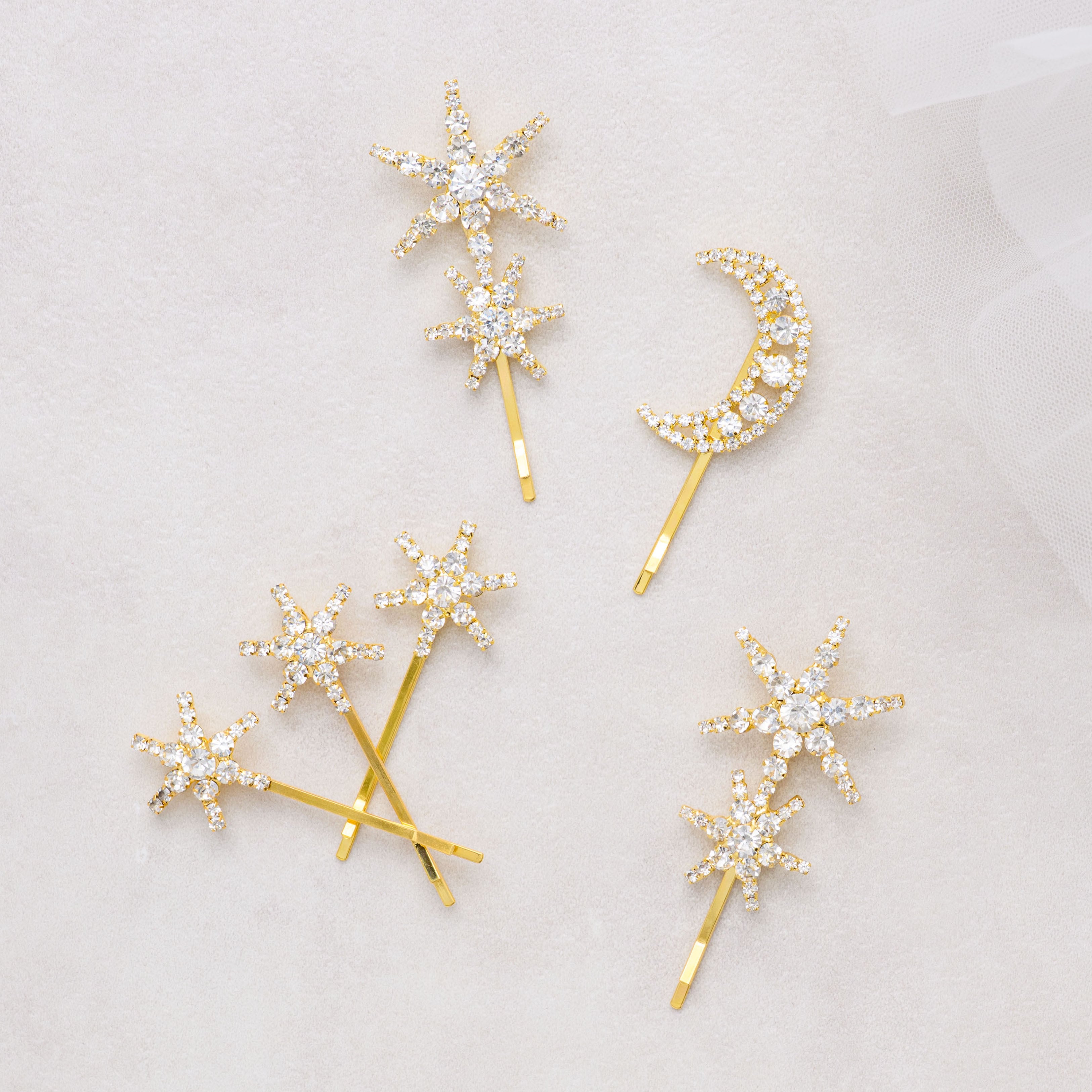 H-107 Stardustヘアピン6本セット＜ゴールド＞ | ウェディング