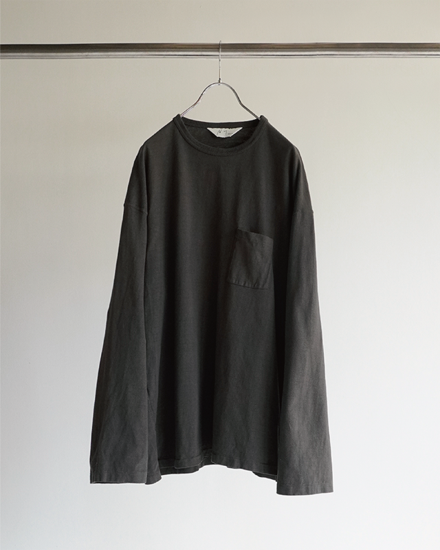 ANCELLM / C/R CREW NECK LS T-SHIRT(F.BLACK)